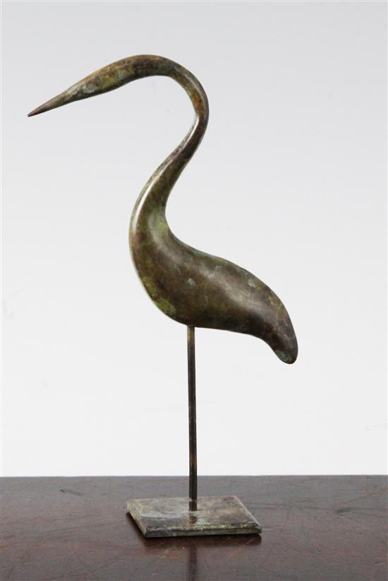 § Guy Taplin (b.1939) Miniature heron, 1998, 5.5in.